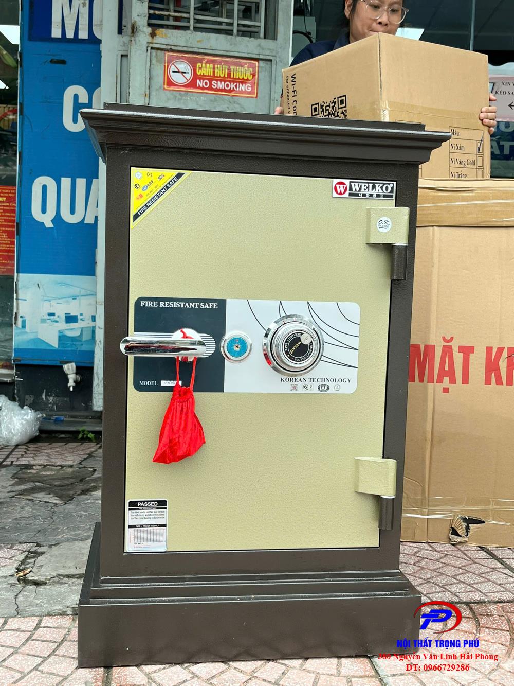 Két Sắt Chính Hãng Welko KN54DM – Khóa Cơ Đổi Mã, Chống Cháy 1200°C
